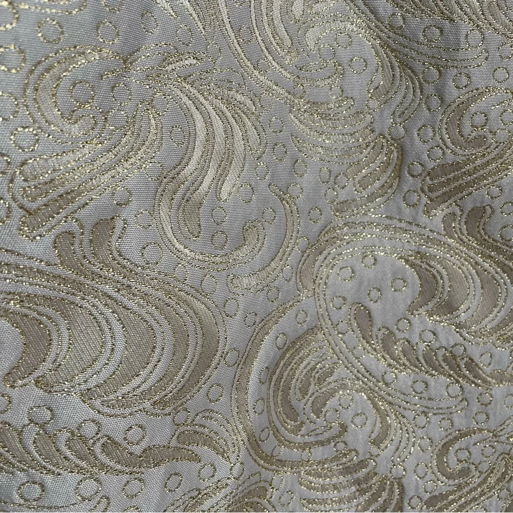 Stella Louise KB Vintage New Without Tag Silver Gold White Brocade Midi Skirt